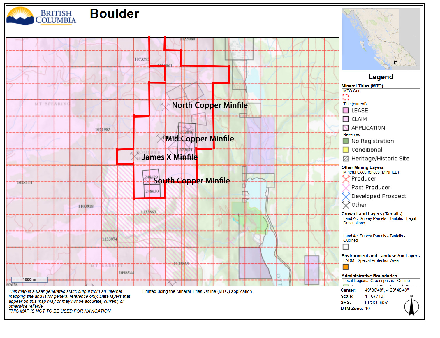 Boulder Mountain Property map